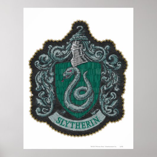 Poster Harry Potter | Crest rétro puissant de Serpentard (Devant)