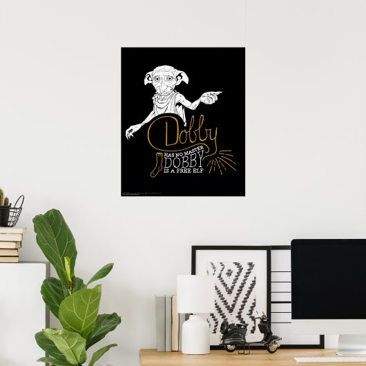 Poster Harry Potter | Dobby N'A Pas De Maître (Bureau à domicile)
