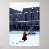 Poster HARRY POTTER™ et Hedwig dans la cour de HOGWARTS™ (Devant)