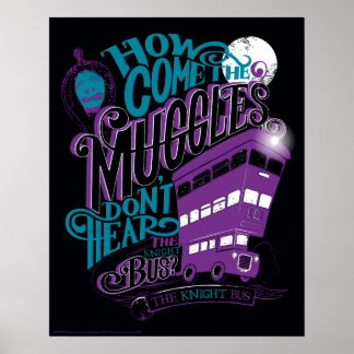 Poster Harry Potter | Graphique de typographie du Knight