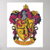 Poster Harry Potter | Gryffindor Crest Gold et Rouge (Devant)