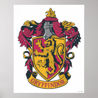 Poster Harry Potter | Gryffindor Crest Gold et Rouge