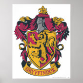 Poster Harry Potter | Gryffindor Crest Gold et Rouge (Devant)
