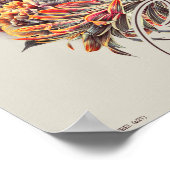 Poster HARRY POTTER™ GRYFFINDOR™ Floral Graphisme (Coin)