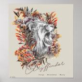 Poster HARRY POTTER™ GRYFFINDOR™ Floral Graphisme (Devant)