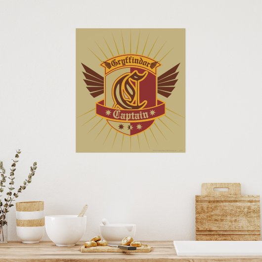 Poster Harry Potter | Gryffindor QUIDDITCH� Captain Emble (Cuisine)