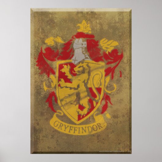 Poster Harry Potter | Gryffindor - Retro House Crest (Devant)