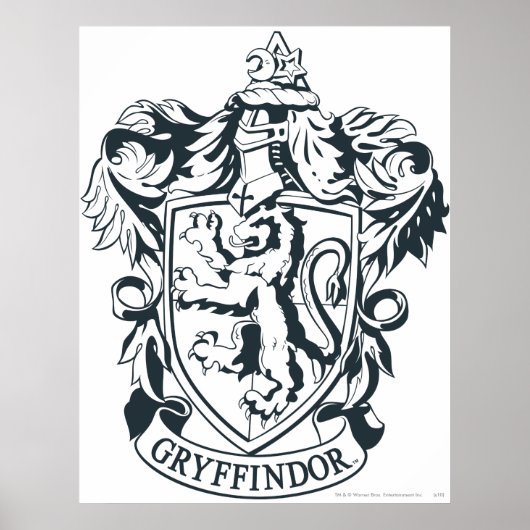 Poster Harry Potter | Gryffindor Stencil Esquisse (Devant)