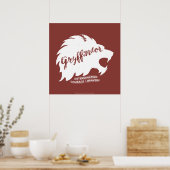 Poster Harry Potter | GRYFFINDOR™ Typographie Silhouette (Cuisine)