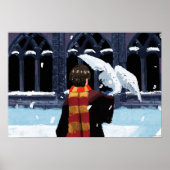 Poster HARRY POTTER™ & Hedwig dans la neige (Devant)