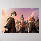 Poster HARRY POTTER™ Hermione & Ron HOGWARTS™ Scène d'ani (Devant)