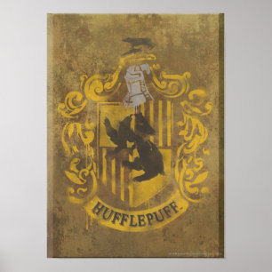 Poster Harry Potter   Hufflepuff Crest Spray Paint