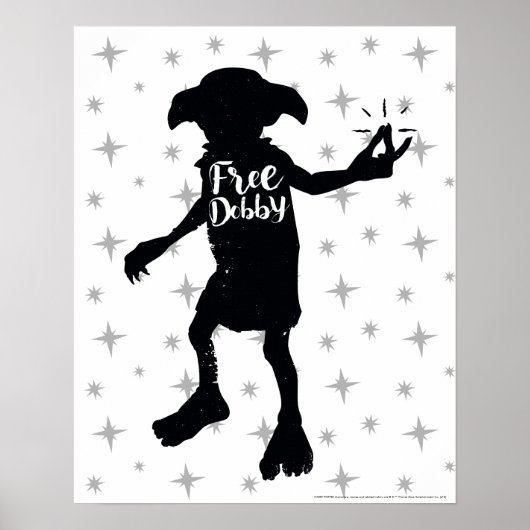 Poster Harry Potter | "Libérez Dobby" Silhouette Typograp (Devant)