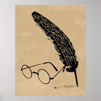 Poster Harry Potter | Lunettes et plume