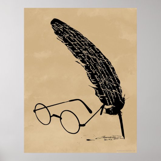 Poster Harry Potter | Lunettes et plume (Devant)
