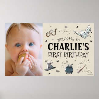 Poster Harry Potter Premier anniversaire Bienvenue