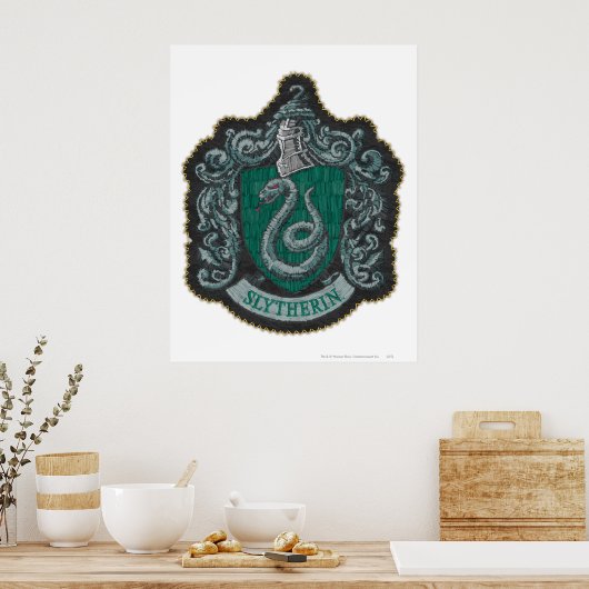 Poster Harry Potter | Retro Mighty Slytherin Crest (Cuisine)