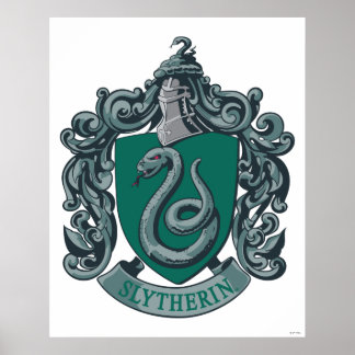 Poster Harry Potter | Slytherin Crest Green