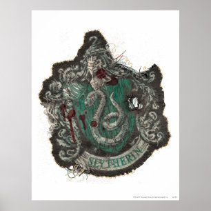 Poster Harry Potter   Slytherin Crest - Vintage