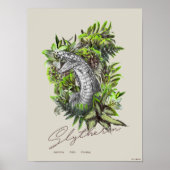 Poster HARRY POTTER™ SLYTHERIN™ Floral Graphisme (Devant)
