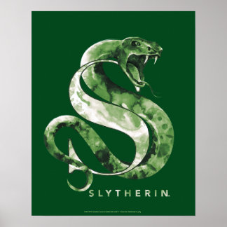 Poster Harry Potter | SLYTHERIN™ Serpent Aquarelle