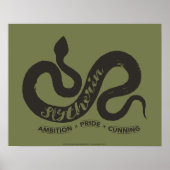 Poster Harry Potter | SLYTHERIN™ Silhouette Typography (Devant)