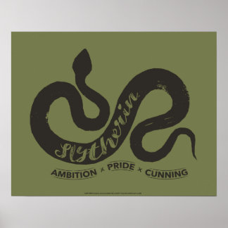Poster Harry Potter | SLYTHERIN™ Silhouette Typography