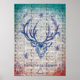 Poster Harry Potter Sortilège   EXPECTO PATRONUM™ Cerf Es