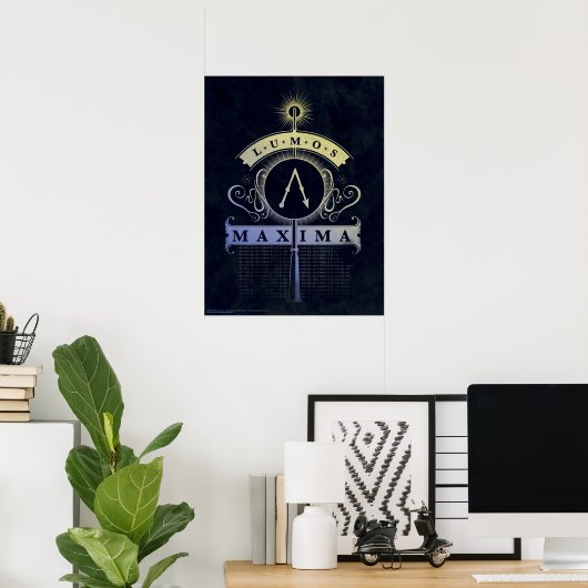 Poster Harry Potter Spell | Lumos Maxima Graphic (Bureau à domicile)