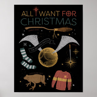 Poster HARRY POTTER™ Tout ce que je veux pour Noël