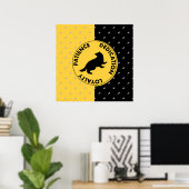 Poster Harry Potter | Traits de la maison HUFFLEPUFF™ Gra (Bureau à domicile)