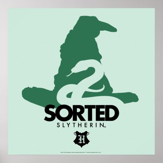 Poster Harry Potter | Trié dans la maison SLYTHERIN™ (Devant)