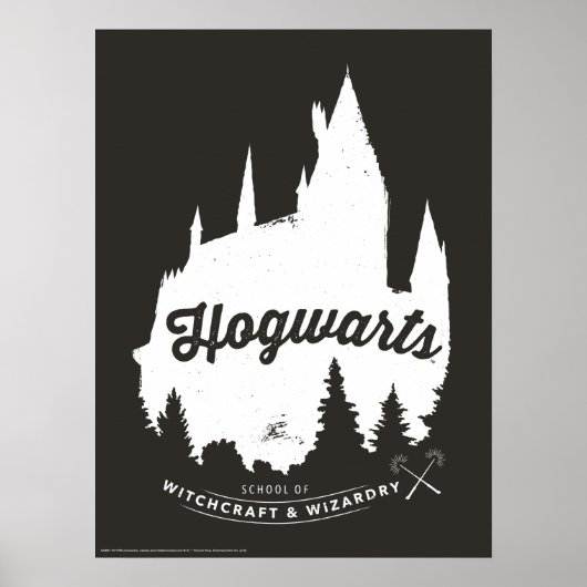 Poster Harry Potter | Typographie du château HOGWARTS™ (Devant)