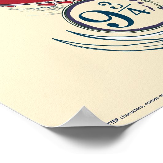 Poster Harry Potter | Typographie du Hogwarts Express (Coin)