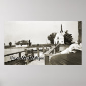 Poster Harsens Island Michigan St Marks Church 1925 vue (Devant)