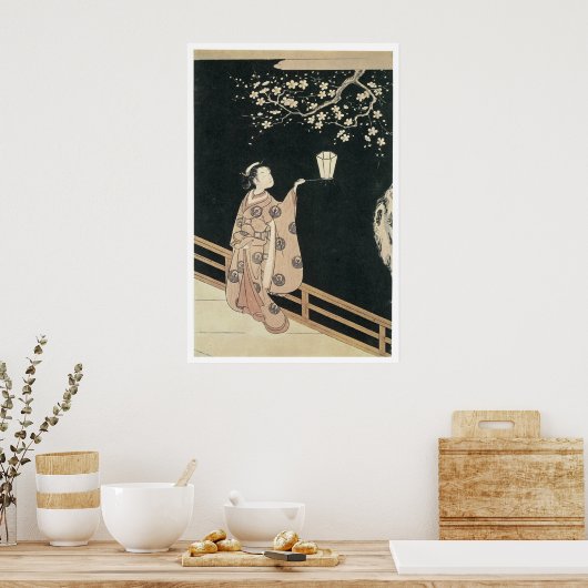Poster Harunobu Plum Blossom 1760 Imprimés d'art (Cuisine)