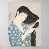 Poster Hashiguchi Goyo Femme Comportant Ses Cheveux Art V (Devant)