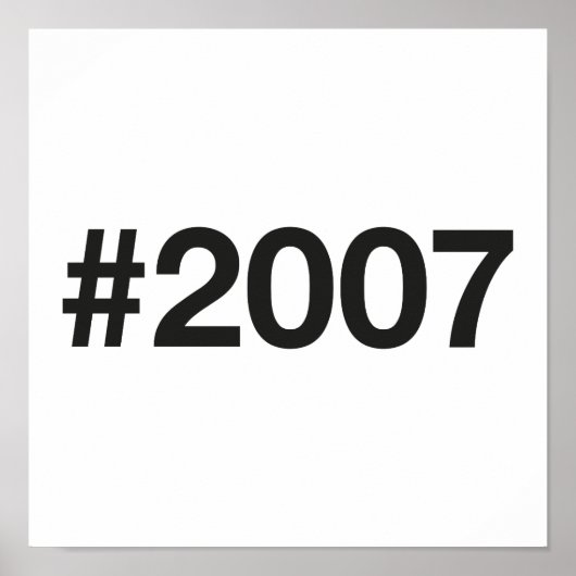 Poster Hashtag 18 Anniversaire 2007 (Devant)
