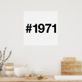 Poster Hashtag 1971 54 Anniversaire (Cuisine)