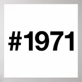Poster Hashtag 1971 54 Anniversaire (Devant)