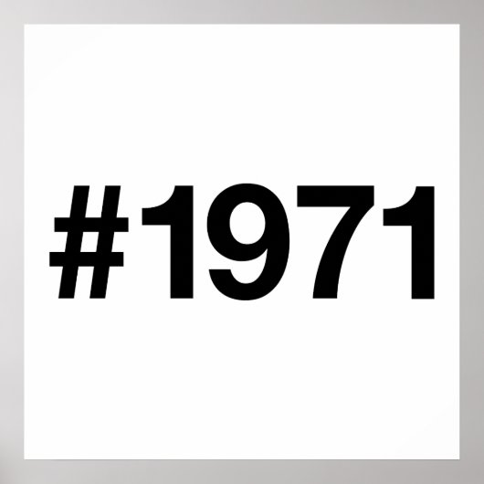 Poster Hashtag 1971 54 Anniversaire (Devant)