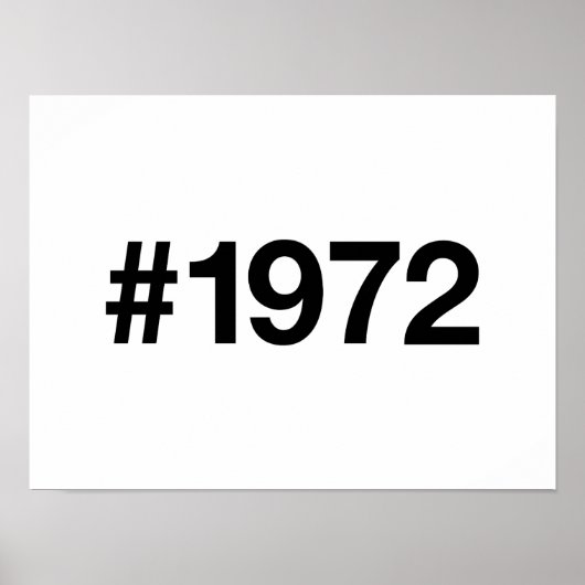 Poster Hashtag 1972 53 Anniversaire (Devant)