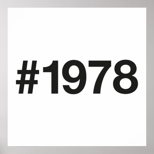 Poster Hashtag 1978 47 Anniversaire (Devant)