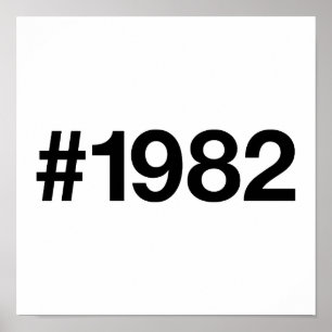 Poster Hashtag 1982 43 Anniversaire