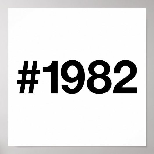 Poster Hashtag 1982 43 Anniversaire (Devant)