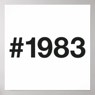 Poster Hashtag 1983 42 Anniversaire