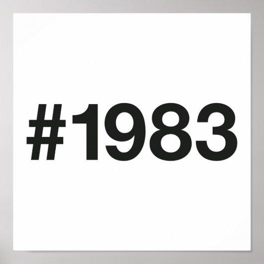 Poster Hashtag 1983 42 Anniversaire (Devant)