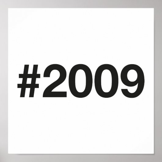 Poster Hashtag 2009 16 Anniversaire (Devant)