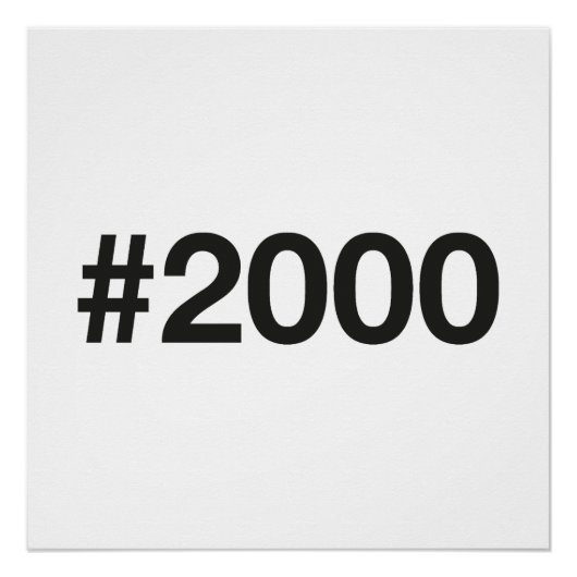 Poster Hashtag 25 Anniversaire 2000 (Devant)