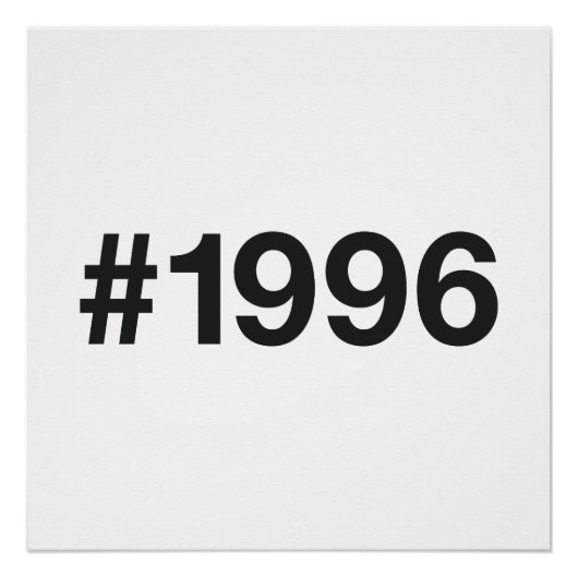 Poster Hashtag 29 Anniversaire 1996 (Devant)